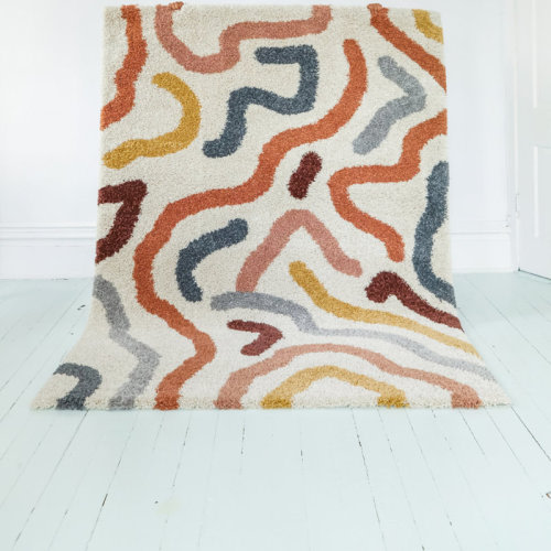 Latitude Run® Edlow Contemporary Rainbow Colored Shag Area Rug & Reviews | Wayfair