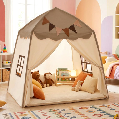 little dove Kids Indoor/Outdoor Dome Play Tent with Flags & Star Lights – Foldable Playhouse for Boys & Girls & Reviews | Wayfair