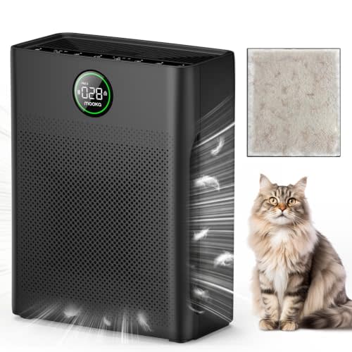 Air Purifiers for Home Large Room up to 2200sq.ft, MOOKA Air Purifier for Home Pets with Washable Filter, PM 2.5 Display Air Quality Sensor Air Cleaner for Bedroom, Dorm Room, Pets, Office PR1