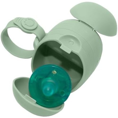 Ubbi On-The-Go Dual Pacifier Holder, Keep's Baby's Binkies Clean and Accessible, Portable for Travel, Diaper Bag Accessory Must Have for Newborns