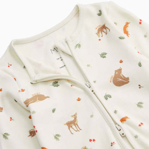 Shop Forest Friends Clever Zip Baby Pajamas | MORI US