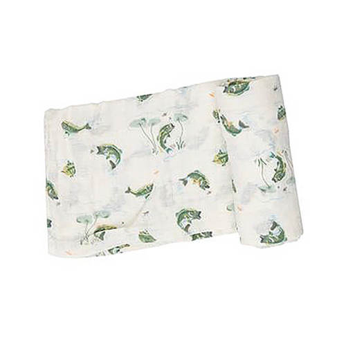 Angel Dear Muslin Swaddle Blanket Bass