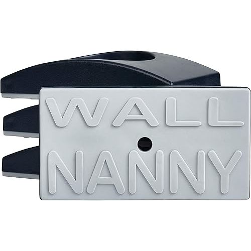 Wall Nanny - Baby Gate Wall Protector (Made in USA) Protect Walls & Doorways from Pet & Dog Gates - for Child Pressure Mounted Stair Safety Gate - No Safety Hazard on Bottom Spindles - Saver (Black)