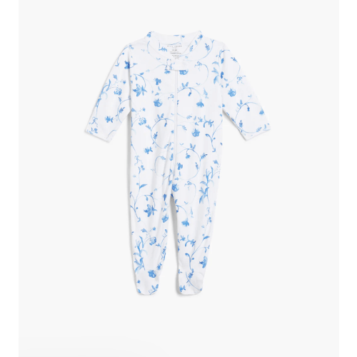 The Footie Pajama - Light Pink Trellis