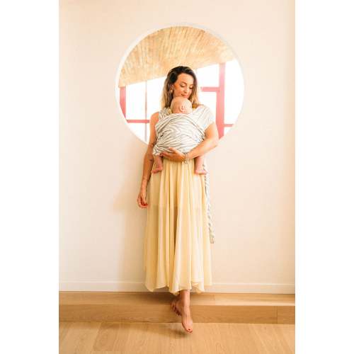 CUDDLE BAND 2 Newborn Baby Wrap - Tiger-Print Grey