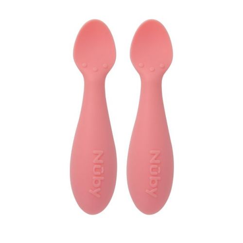 Nuby Silicone Mini Spoons - Pink - 2pk