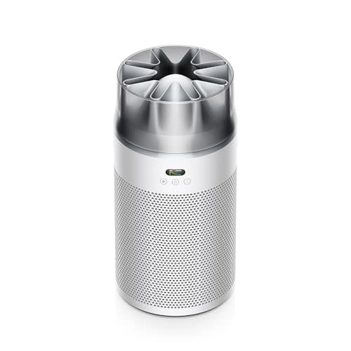 Dyson HushJet Purifier Compact, Quiet air purifier, App Controlled, Purifies up to 203 sq ft, Captures NO2 (White/Silver)