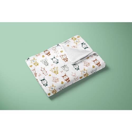 Korok Throw Blanket / White Zelda Blanket for Couch / Soft Woodland Cottagecore Link Baby Blanket / Videogame character gift ToTK BoTW