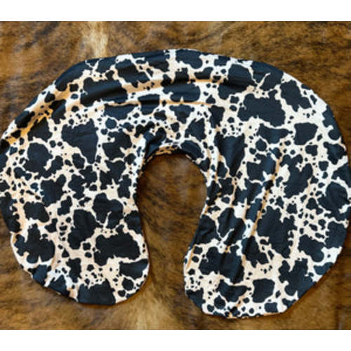 Black and white cowprint baby boppy pillow cover – Six shooter boutique