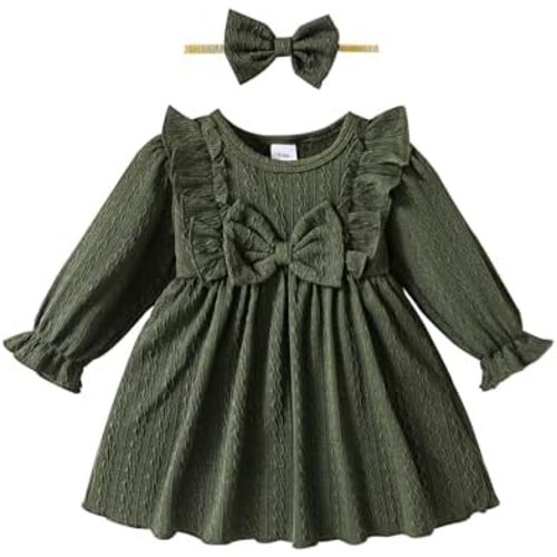 Mioglrie Baby Girl Dress Toddler Girls' Dresses 3 6 9 12 18 24 Months 2t 3t Girls Clothes Fall Winter Outfits