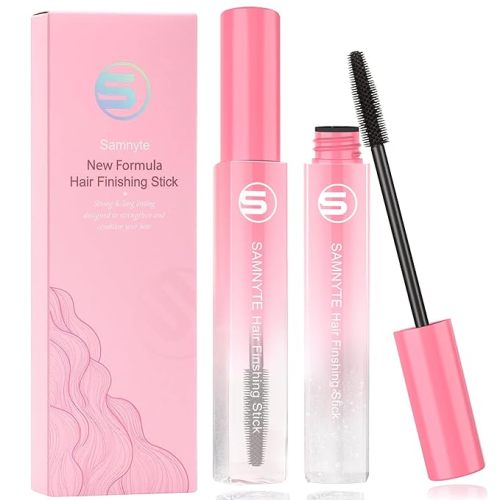 Hair Finishing Stick, 2pcs Hair Mascara for Flyaway Tamer, Fly Away Hair Tamer Stick for Enhance Gloss of Hair, Anti Frizz Broken Hair Baby Hair Flash Moment Flyaway Stick, Non-Greasy