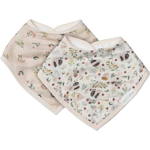 Loulou Lollipop Muslin Bandana Bib Drool Bib Set for Baby Girl and Boy, Adjustable 3 to 36 Months, 2 Pack
