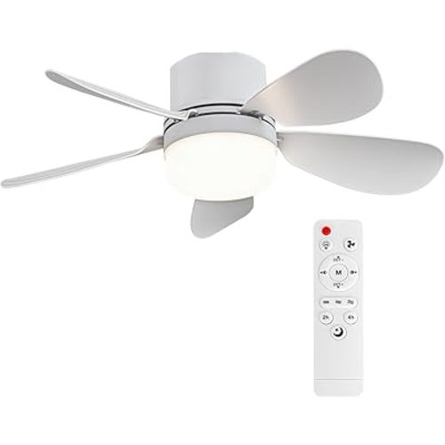 Socket Breeze Socket Fan Light with Remote Control, Portable Small Ceiling Fans with Lights for Bedroom, Kitchen, Living Room, with Dimming Function, 1000 Lumens, Screws into E26/E27