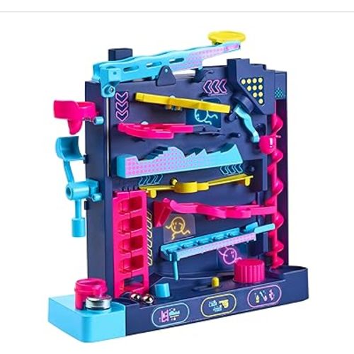 TOMY Screwball Scramble Level Up Marble Maze - Vertical Beat-The-Clock Marble Run Game - Skill & Dexterity Challenge - 1–4 Players - Ages 5+