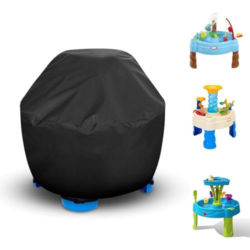 Kids Water Table Cover - Outdoor Kids Toy Cover for Little Tikes Showers Splash Tower Water Table, Round Cover Waterproof & Dustproof
