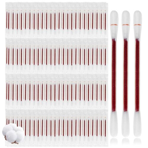 Disposable Iodine Cotton Swabs, Individually Wrapped Medical Iodophor Swabsticks Bulk, Povidone Wound Iodine Qtips Cotton Buds First Aid Kits for Nasal Ears Bruise Care, Travel Outdoor (White 100)