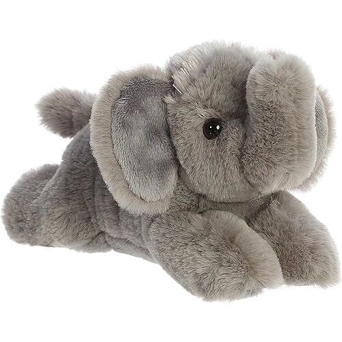 Aurora® Adorable Mini Flopsie™ Elephant Calf Stuffed Animal - Playful Ease - Timeless Companions - Grey 8 Inches