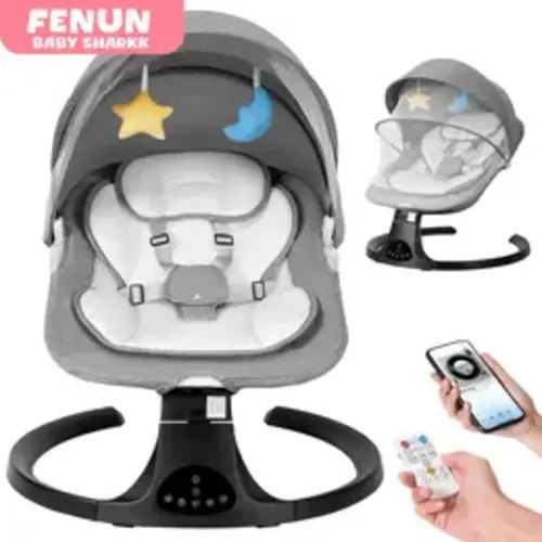 Baby Electric Bouncer, Baby Rocker, Electric swing, 5 Speed & 10 Lullabies, Baby Bassinet, Adapter & Battery Powered, For Indoor Use, Remote Control - TikTok Shop