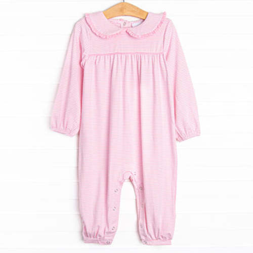 Lydia Romper, Pink Stripe – Stitchy Fish