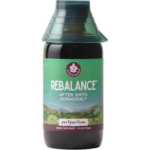 WishGarden Herbs ReBalance After Birth Hormonal - Plant-Based Herbal Supplement with Vitex Berry & Motherwort Supports Healthy Postpartum Hormone Levels and Postnatal Hormone Balance, 4oz