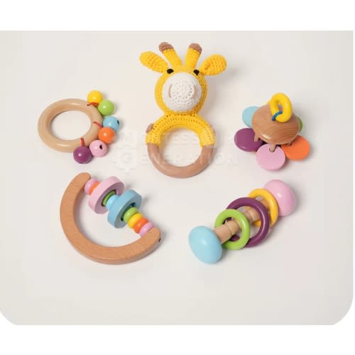 Buy Montessori 5 Piece Wooden Rattle Kit Online I Montessori Generation
