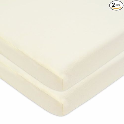 2 Pack 100% Natural Cotton Bassinet Sheets