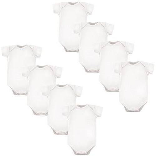 Luvable Friends Cotton Bodysuits 8Pk, White