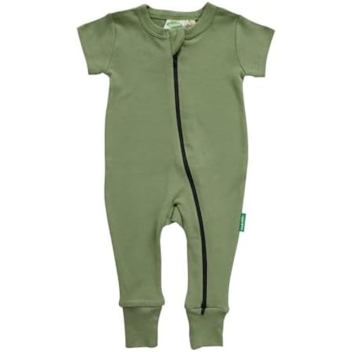 PARADE Organic Essentials '2-Way' Zip Romper - Short Sleeve