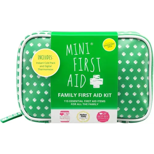 Family First Aid Kit - 115 Pieces Including Plasters, Bandages, Burn Gel, Thermometer, Cold Pack - for Car, Home, Travel, Camping and Hiking - As Seen on Dragons' Den : Amazon.co.uk: Health & Personal Care