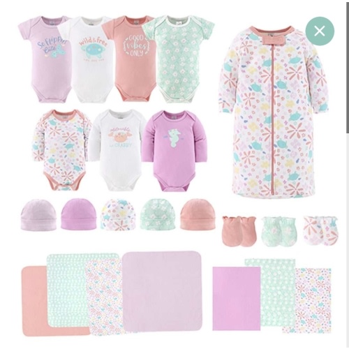 Ocean Flower Baby Layette Gift Set, 23 Piece