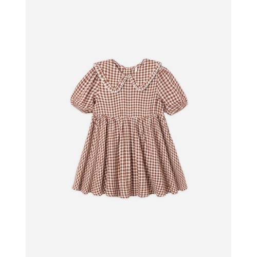 Camille Dress Brick Check – Rylee + Cru