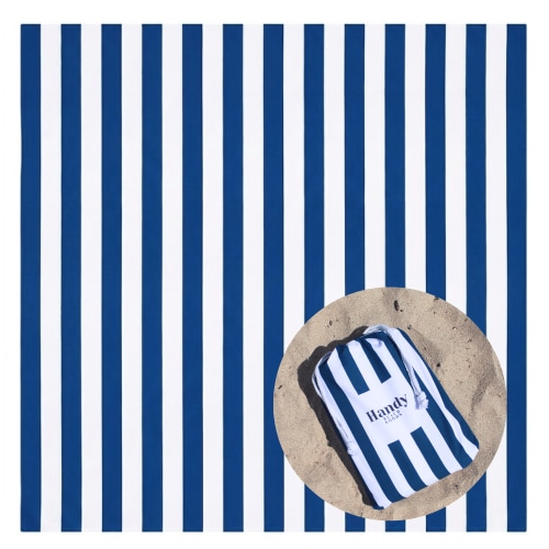 Handy Oversized Beach Blanket, Blue