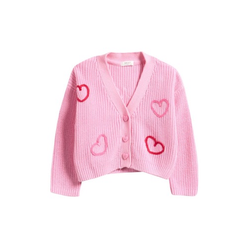 Kids' Lovebug Embroiderd Cotton Cardigan