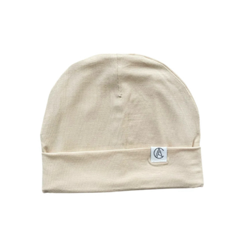 Satin Lined Jersey Beanie-Beige – Aarin & Co.