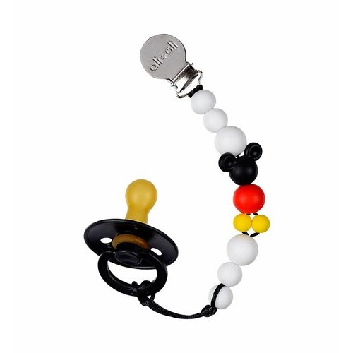 Pacifier Clip, Black Mouse