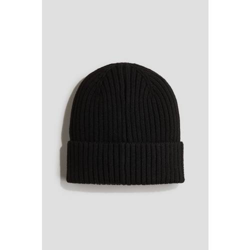 RIB-KNIT BEANIE