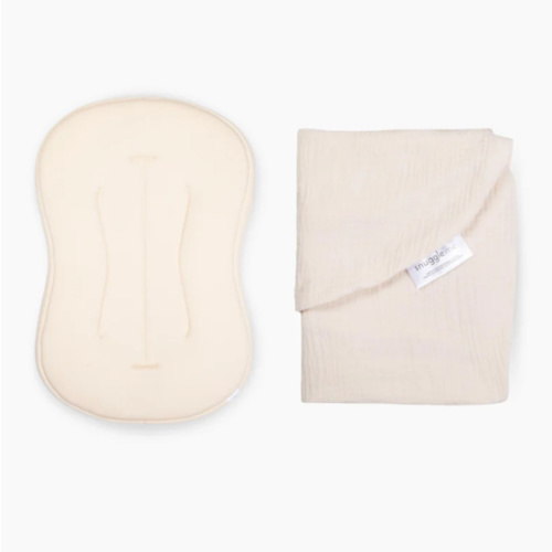 Snuggle Me Lounger Curve + Muslin Cover Set | Natural