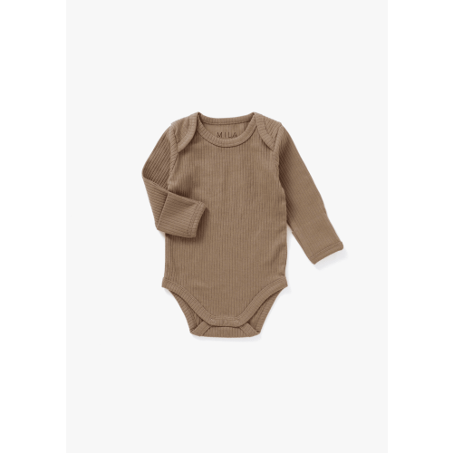 Ribbed Bodysuit | Cappuccino - Mila & Co.