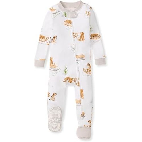Burt's Bees Baby Boys Footless Pajamas, Sleep and Play Loose Fit, 100% Organic Cotton Soft One-piece PJs, Sizes NB to 6-9 Months