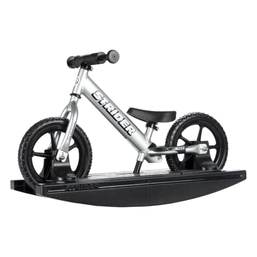 Strider Pro 2-in-1 Rocking Balance Bike, 6 Months5 Years, Silver | For 12 Model, Converts Baby Rocking Toy to Toddler Balance Bike Tool-Free Adjustments, Wide and Stable Base, Durable Plastic