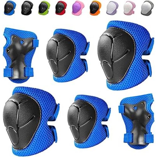 Knee Pads for Kids, Knee Pads and Elbow Pads Set Toddler 3-10 Years Protective Gear Set for Girls Boys with Wrist Guards for Skating Cycling Bike Rollerblading Scooter