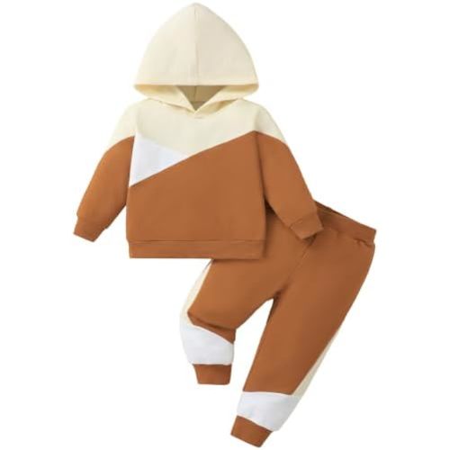 Jecson Baby Boy Clothes Toddler Boy Clothes 2 Piece Hooded Sweatsuit 12M-4T