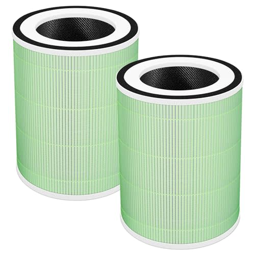 Sinnya Kilo Pet Filter Replacement Compatible with Afloia Kilo, KILOPLUS, KILOPRO, MIRO, MIRO PRO and MORENTO MR-Kilo, 360° 4-Stage Filtration, 2 Pack, Green