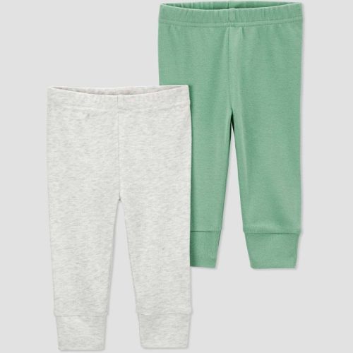 Carter's Just One You® Baby Boys' 2pk Pants, Color: Gray/Green, Size: Newborn
