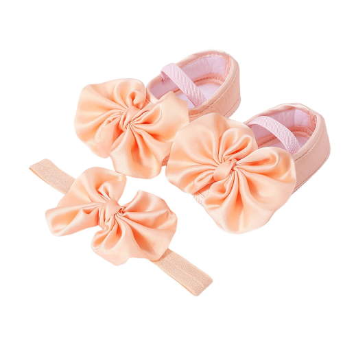 Huowey Newborn Baby Shoes With Hair Band Fashion Soft Soled Newborn Shoes Versatile Dress Flower Shoes Newborn Shoes Relaxed Fit Footwear, 0-6 Months
