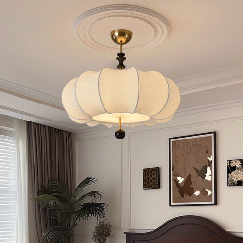 House of Hampton® 4 Lights Farmhoue Pendant Light Black Wood Decoration Lamp In Bronze Finish | Wayfair