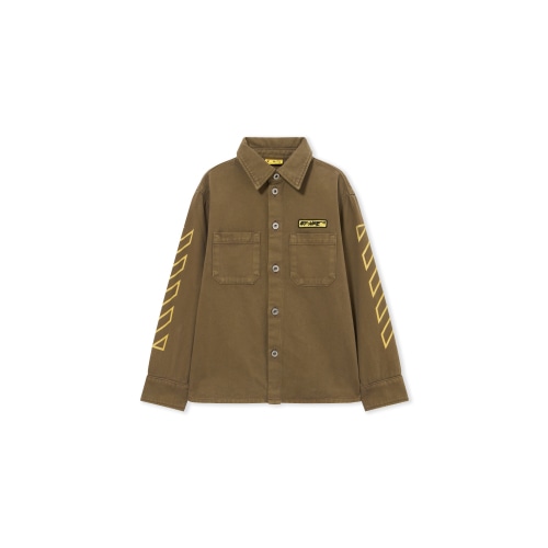 Logo Patch Diagonal Long-Sleeved Shirt