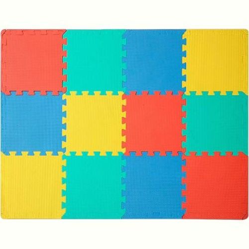 Easy Playhouse: Soft Foam Floor Puzzle Tiles – 12 Mats + 14 Borders for Kids & Adults Rooms