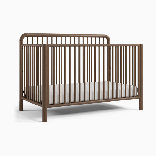 Storkcraft Porto 5-in-1 Convertible Crib with Toddler Guardrail - Hazelnut
