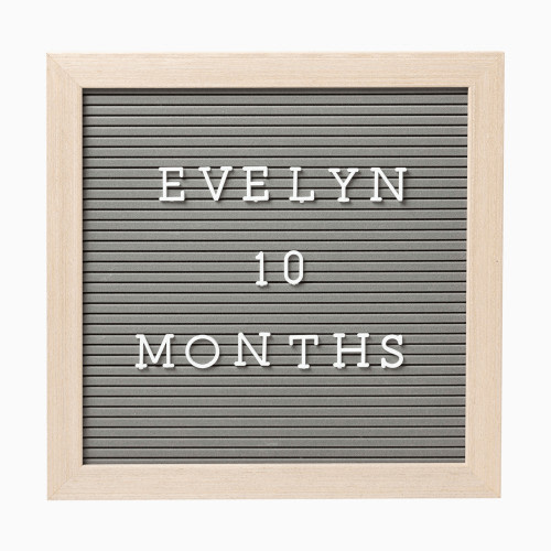 Pearhead Felt Wooden Letterboard Set - Gray